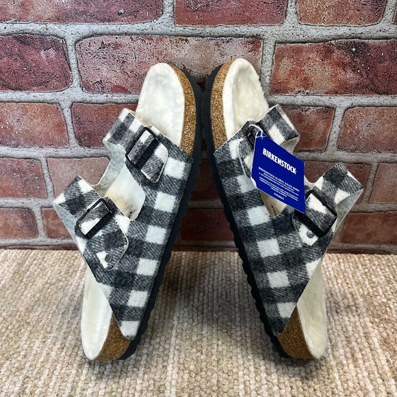 Birkenstock Arizona shearling wool sandals men’s Sz 12 - Picture 6 of 9